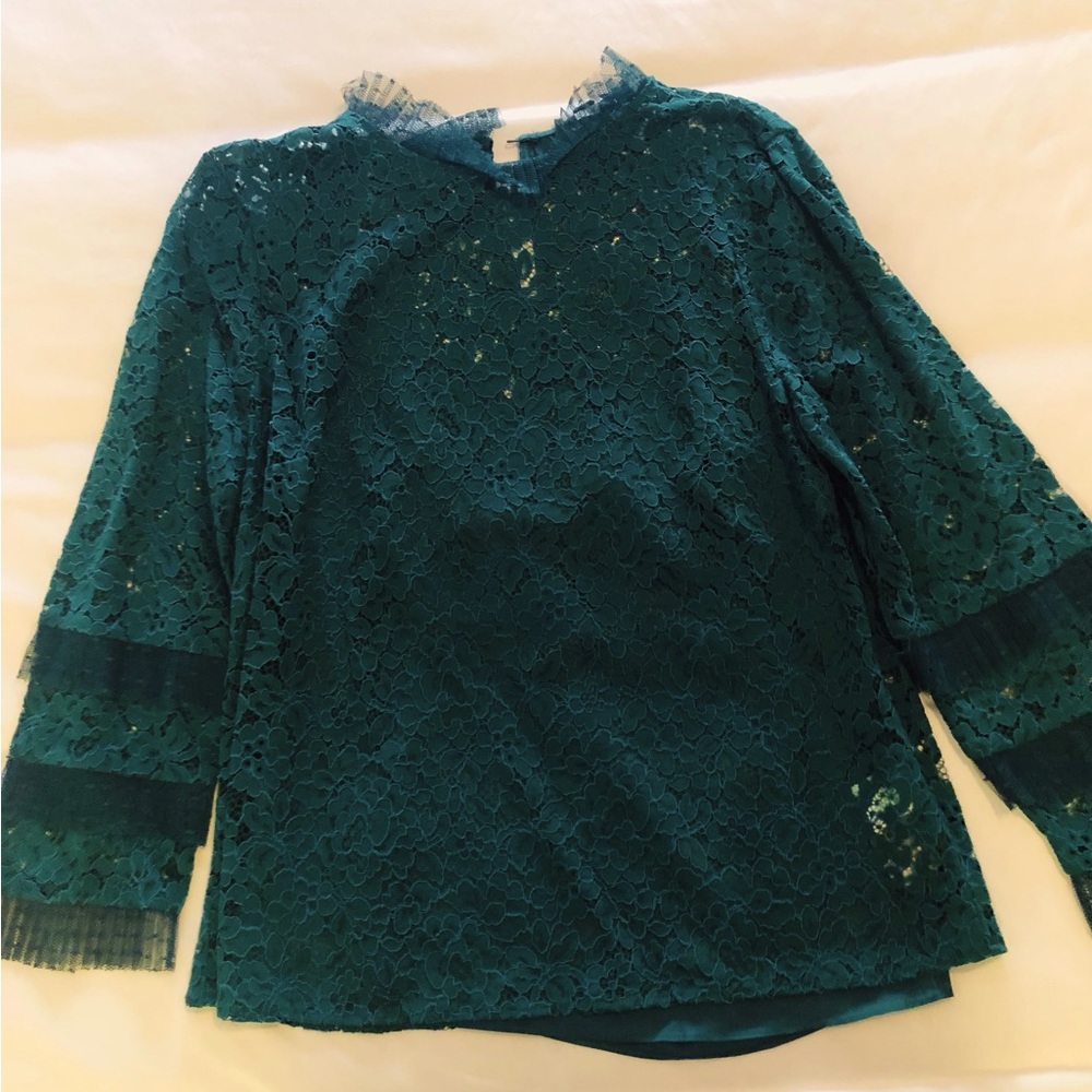Green J crew blouse